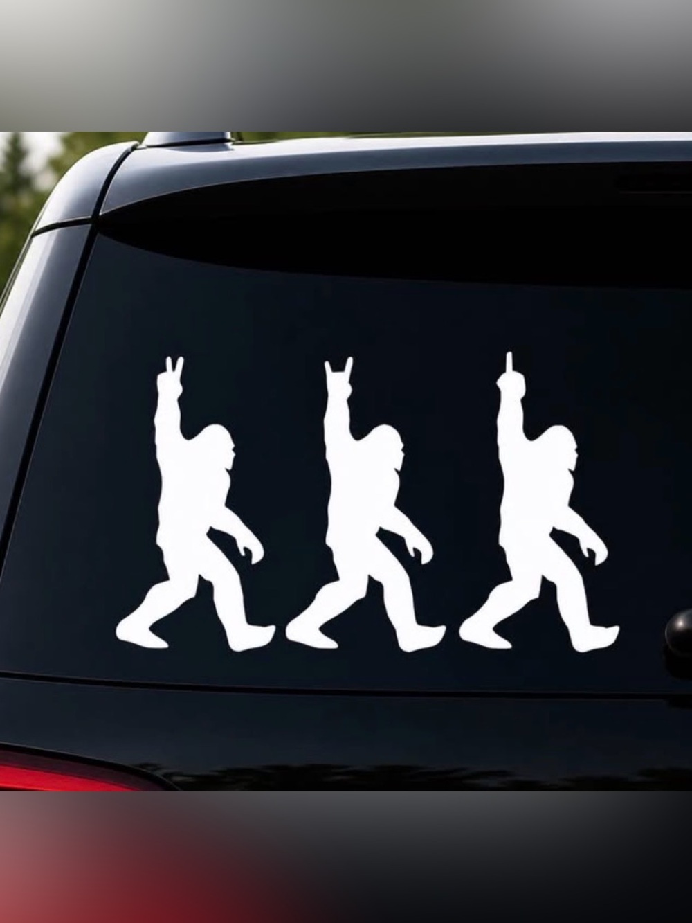✌🏻🤘🏻🖕🏻 Sasquatch/ Bigfoot Vinyl Decal- 6 inches